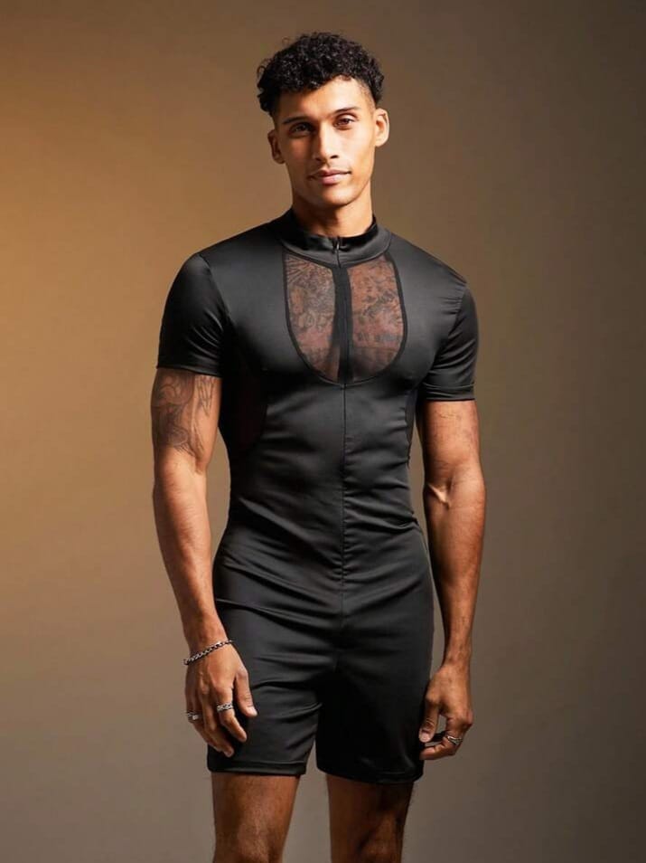 Midnight Veil Romper